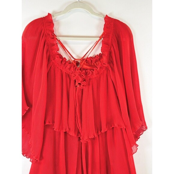 Alice McCall Womens Romper Red Locomotion Playsuit Off Shoulder Ruffle Size 6 - Picture 9 of 11